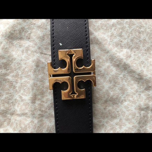 Tory Burch Navy Blue And Orange Belt